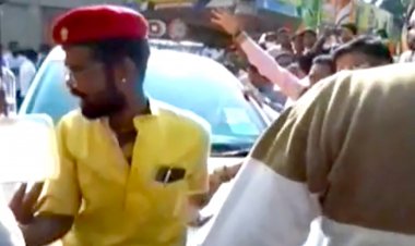 करणी सेना ने किया बिसाहुलाल साहू का घेराव