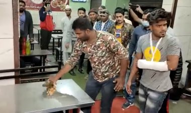 जिस होटल में की थी तोड़फोड़, पावडर ने वहीं निकाली झाड़ू