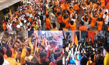 बंगाली चौराहा कैलाशपुरी रुद्रेश्वर महादेव मंदिर से निकली श्रीराम रथ पालकी यात्रा