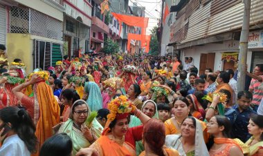 खजराना में धूमधाम से गांव गैर माता पूजन