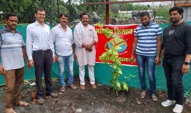 भारतीय किसान संघ  महानगर इकाई ने  किया पौधारोपण