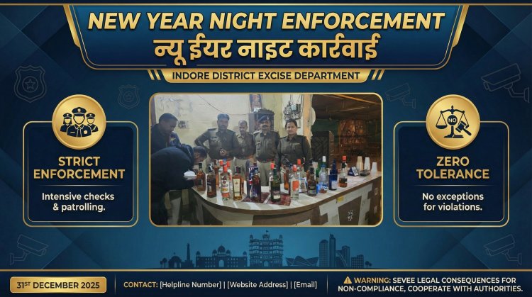 न्यू ईयर नाइट पर इंदौर में ‘नो माफी’ मोड! जश्न नहीं, नियम बोलेंगे