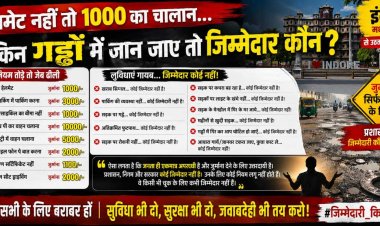 हेलमेट नहीं तो 1000 का चालान… लेकिन गड्ढों में जान जाए तो जिम्मेदार कौन?”