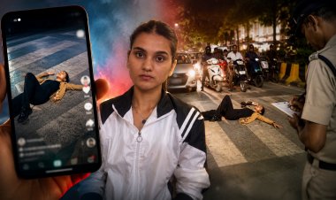 रील्स का ‘Clout Chase’ पड़ा भारी! इंदौर के चौराहे पर लेटी ‘इंस्टा क्वीन’, पुलिस ने काटा ऐसा चालान कि वायरल हो गया ‘सॉरी वीडियो’
